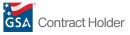 GSA logo with American flag design next to the words "Contract Holder" in gray text on a white background.